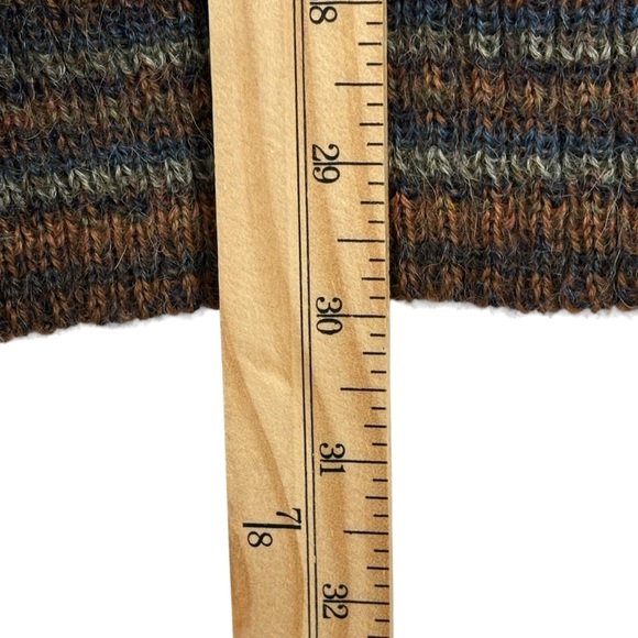 Novica Peruvian Alpaca Striped 1/4 Zip Pullover Sweater L Classic Academia Cozy - Picture 12 of 12